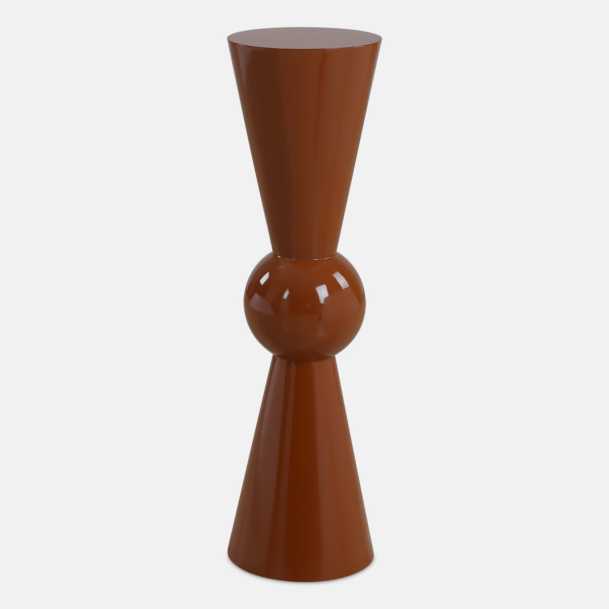 Hepler Gloss Terracotta Drink Table, Side & End Table by Uttermost, 7" width x 25" height x 7" depth View 1