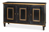 Louis Xvi Buffet Powder Black W/Gold, by Sarreid, 1'6" length x 5' width x 2'10" height thumbnail 1