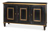 *Louis Xvi Buffet,Powder Black W/Gold, Cabinets & Sideboard by Sarreid, 60" length x 18" width x 34" height thumbnail 1