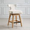 Klismos Off-White Fabric Counter Stool, Counter & Bar Stool by Uttermost, 20" width x 38.25" height x 21.5" depth thumbnail 4