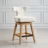 Klismos Off-White Fabric Counter Stool, Counter & Bar Stool by Uttermost, 20" width x 38.25" height x 21.5" depth thumbnail 4