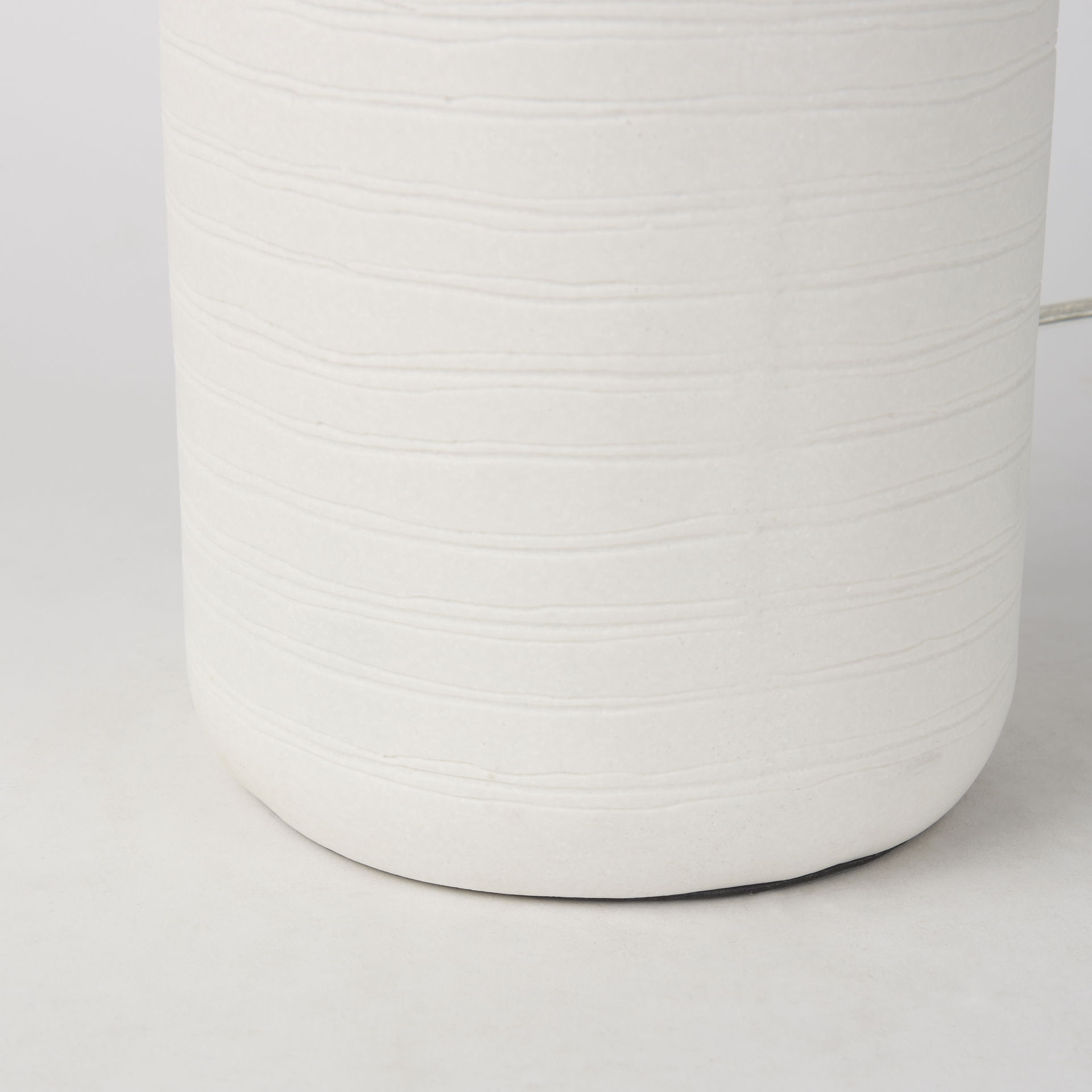 Melanie  White Shade with White Base Table Lamp large image 