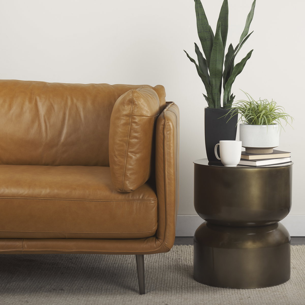 Catriona 17L x 17W x 20H Gold Accent Hourglass Table, Side & End Table by Mercana, 17" length x 17" width x 20" height View 3
