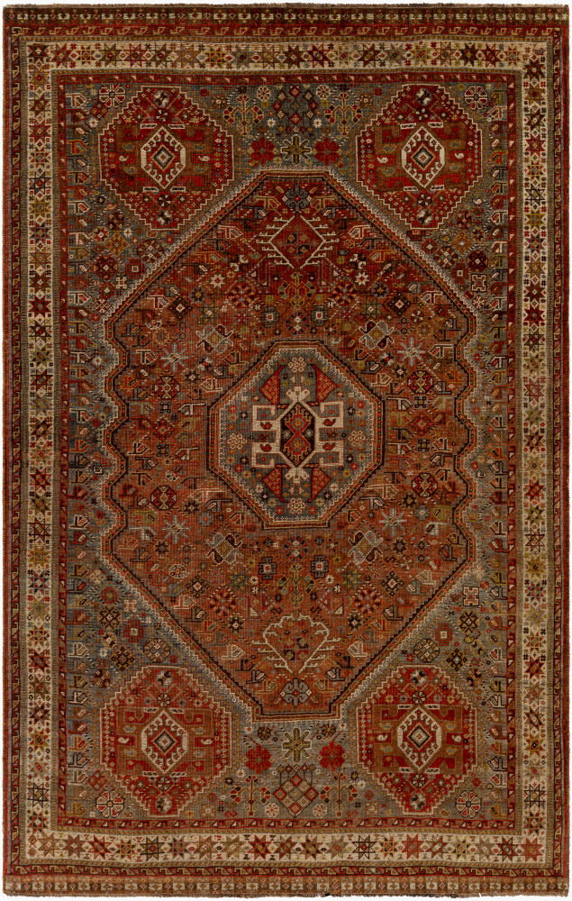 Antique One of a Kind Handmade Rug, by Surya, 8'7" length x 5'6" width