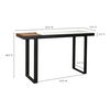 Blox Console Table White Marble And Warm Brown thumbnail 6