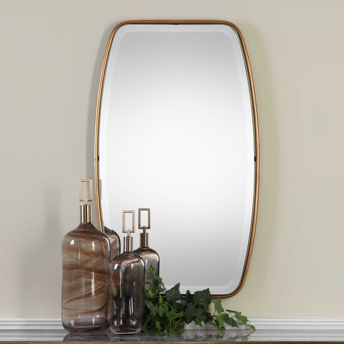 Canillo Antiqued Gold Mirror, by Uttermost, 21" width x 36.12" height x 0.75" depth View 4
