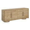 Evanston 4 Door Natural Oak Cabinet, Furniture by Uttermost, 78.75" width x 32" height x 19.37" depth thumbnail 6