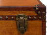 Abilene Leather Box W/Stand, by Sarreid, 1'1" length x 1'11" width x 1'8" height thumbnail 8