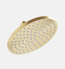 Online Designer Bathroom Shower Head Round Contemporary 7" - Aged Brass