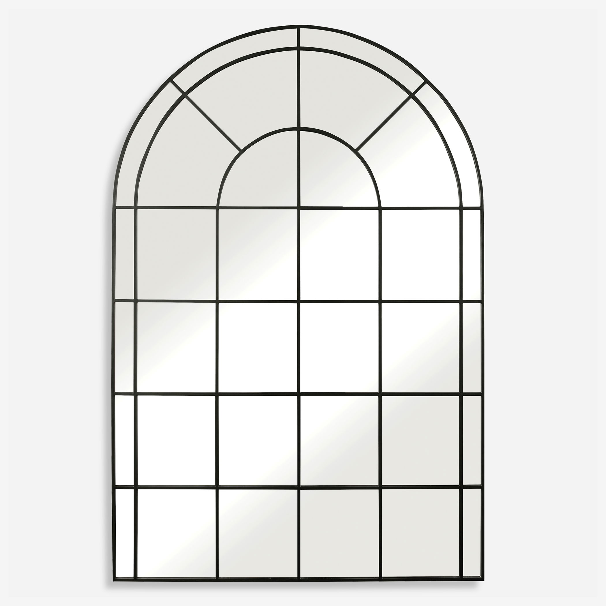 Grantola Black Arch Iron Mirror large image 