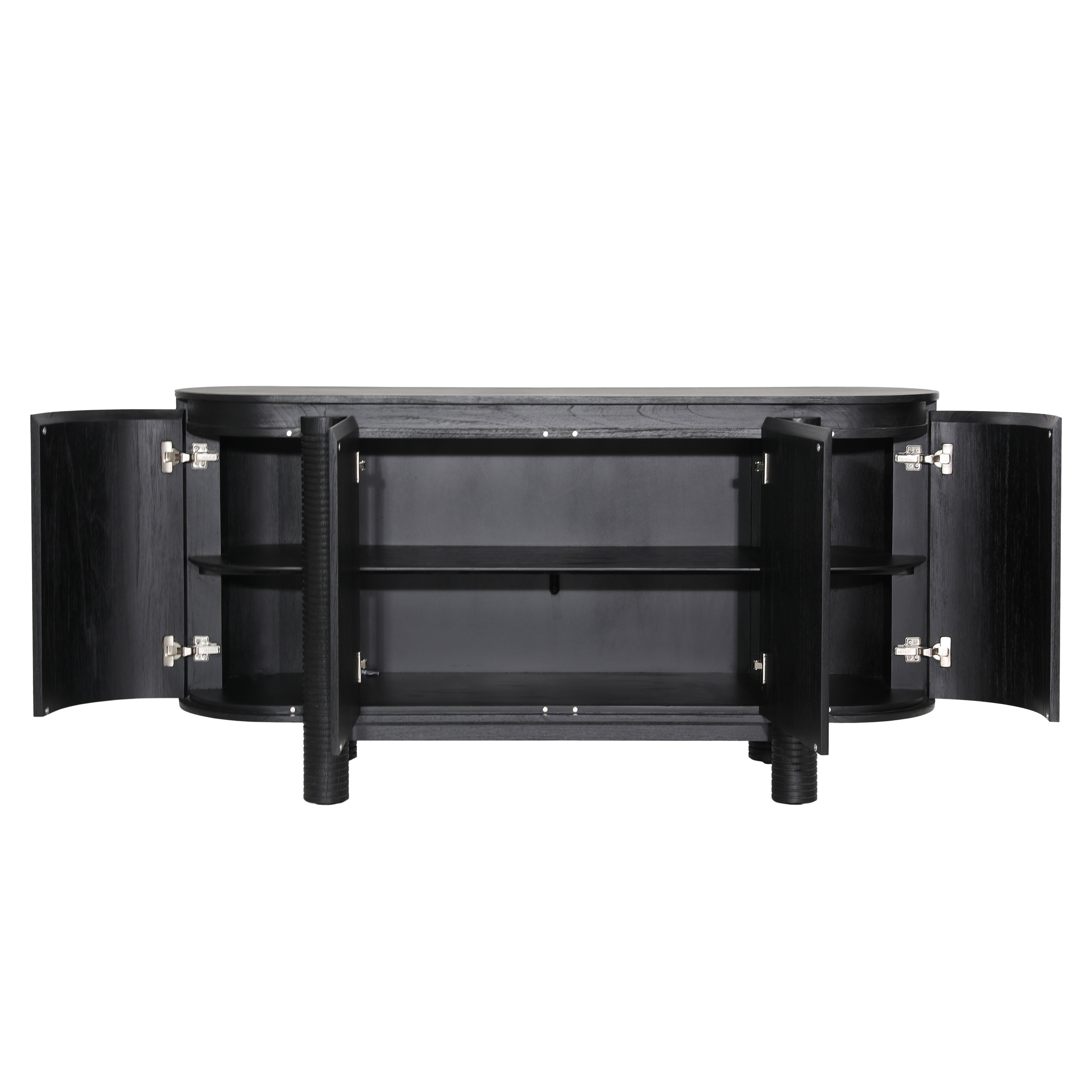 Stefan Sideboard Black, Sideboards & Buffet by Dovetail, 62.99" width x 32.5" height x 19.5" depth View 5