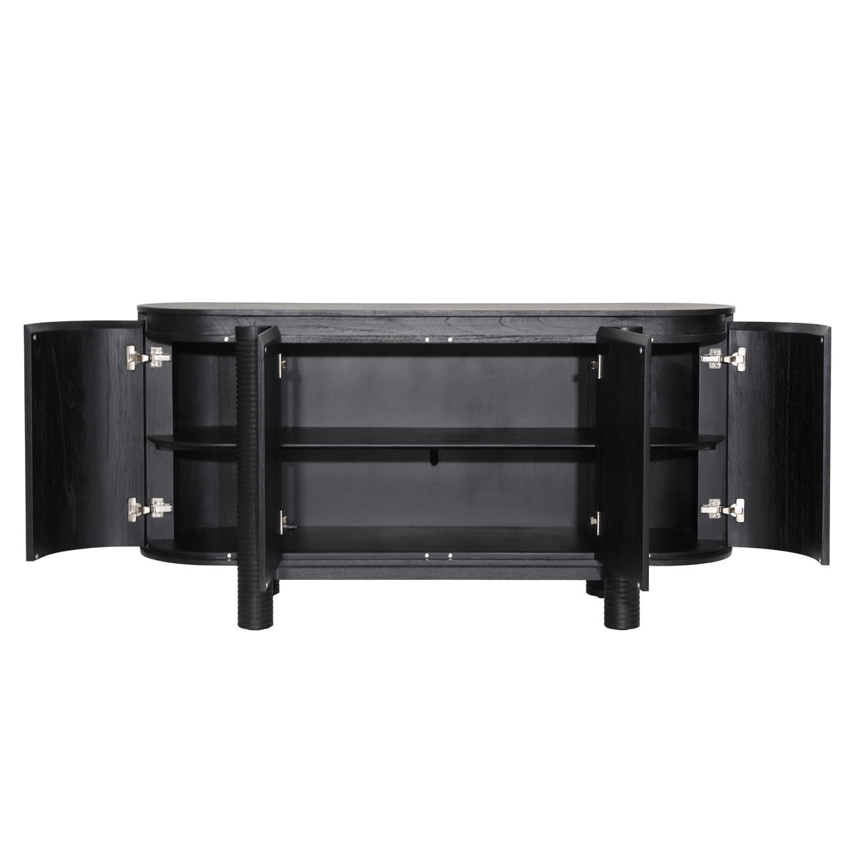 Stefan Sideboard Black, Sideboards & Buffet by Dovetail, 62.99" width x 32.5" height x 19.5" depth View 5
