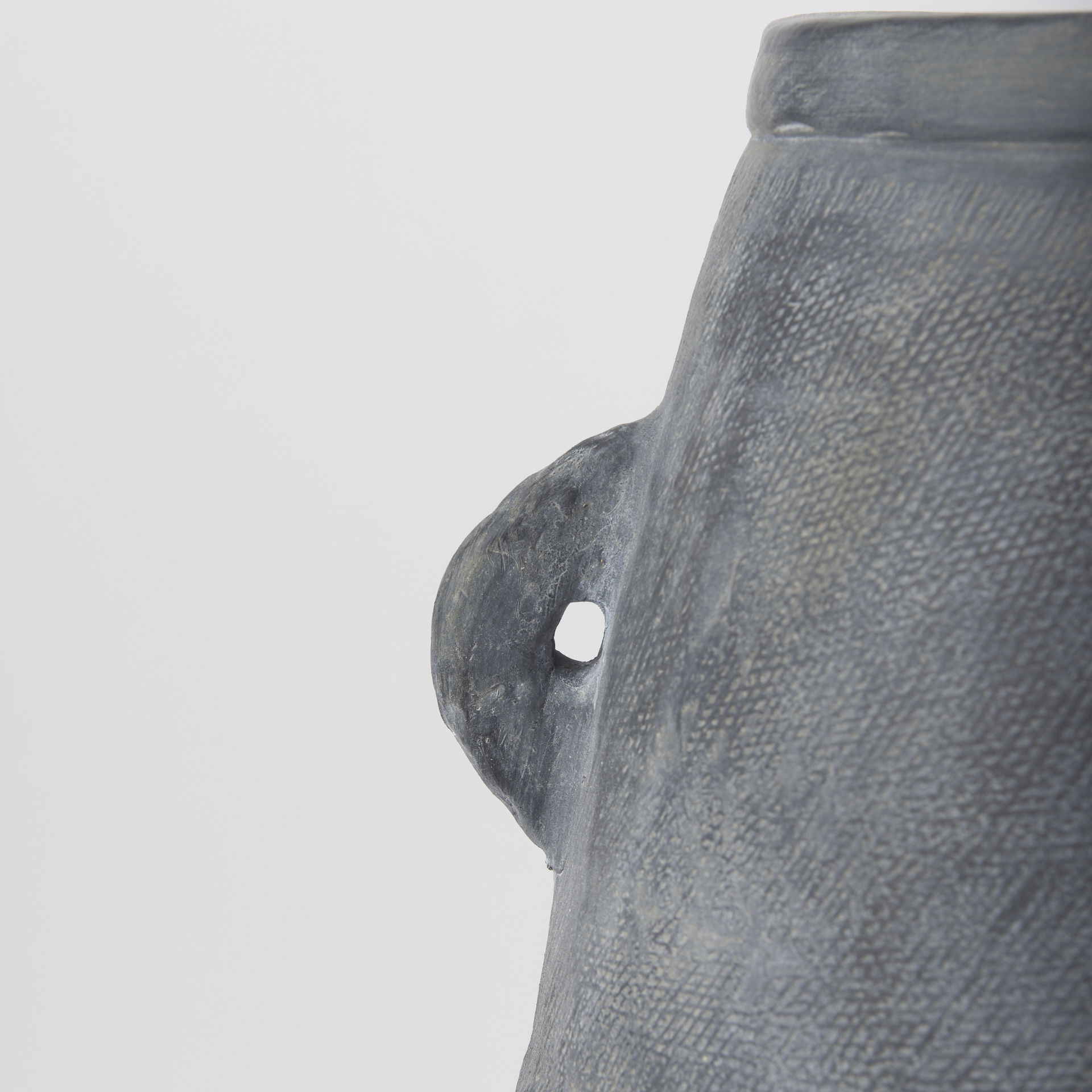 Zuma  Dark Gray Ceramic Floor Vase large image 