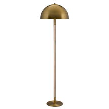 Online Designer Living Room Merlin Metal and Wood Floor Lamp