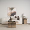 June Light Brown Wood with Fluting Square Side Table thumbnail 1