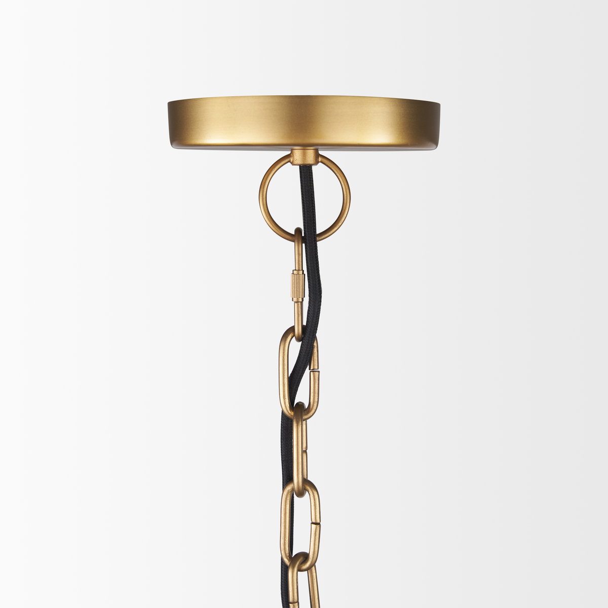Karina 24' Round Brass-tone Hammered Metal Dome  Pendant Light, by Mercana, 24" length x 24" width x 15" height View 4