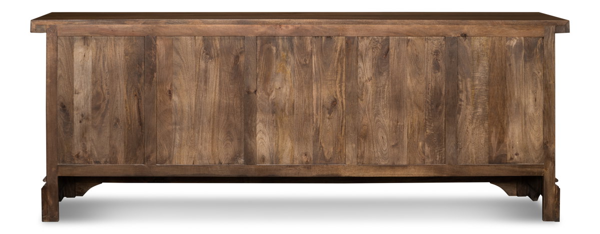 Gentry Sideboard, by Sarreid, 1'8" length x 8'9" width x 3'3" height View 3