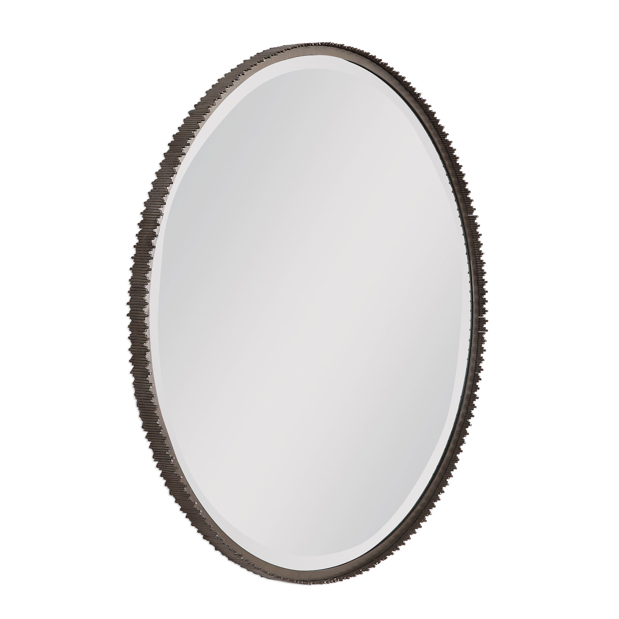 Ada Round Steel Mirror large image 