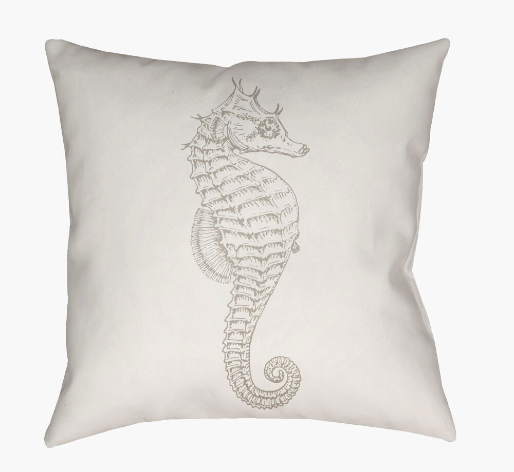 Seahorse Accent Pillow, Decorative Pillow by Surya, 20" length x 20" width