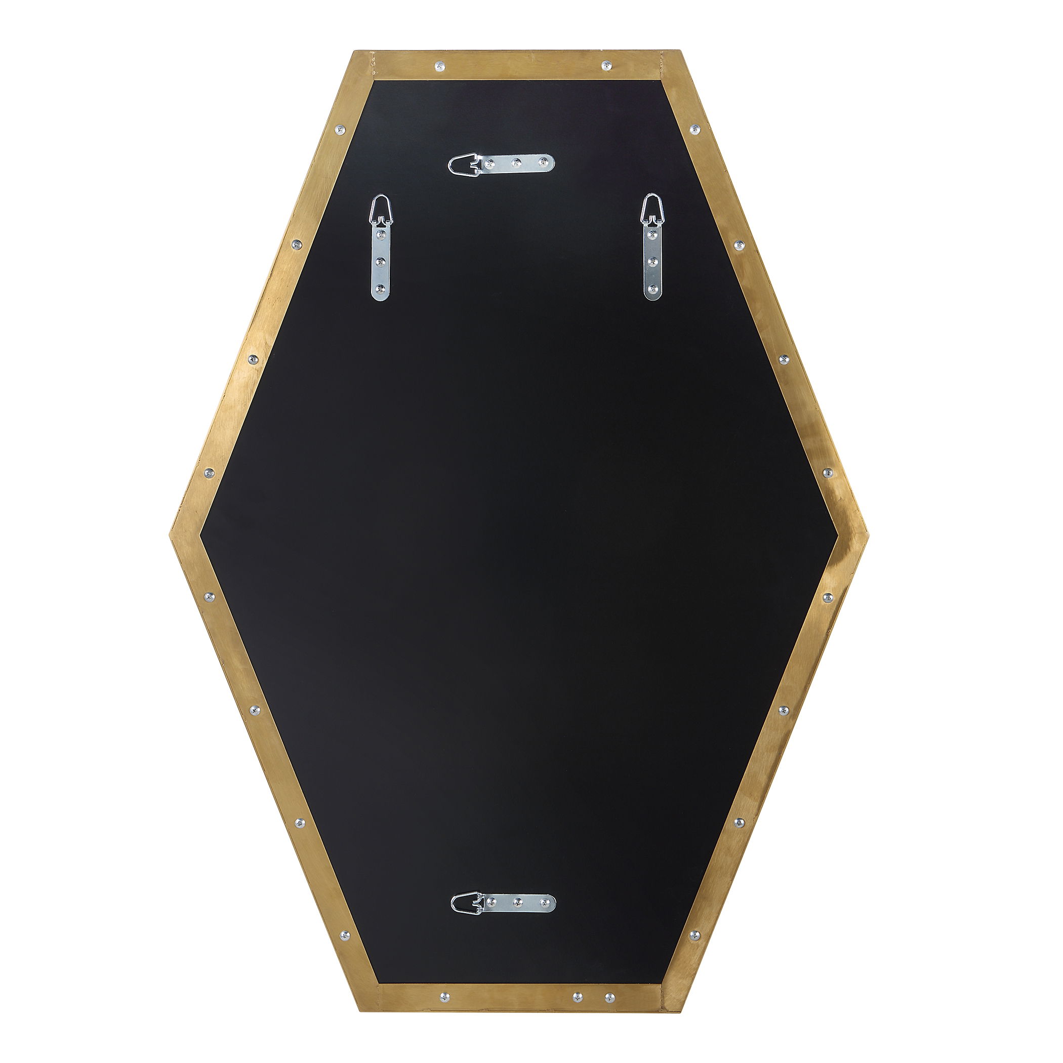 Ankara Brass Hexagon Mirror large image 