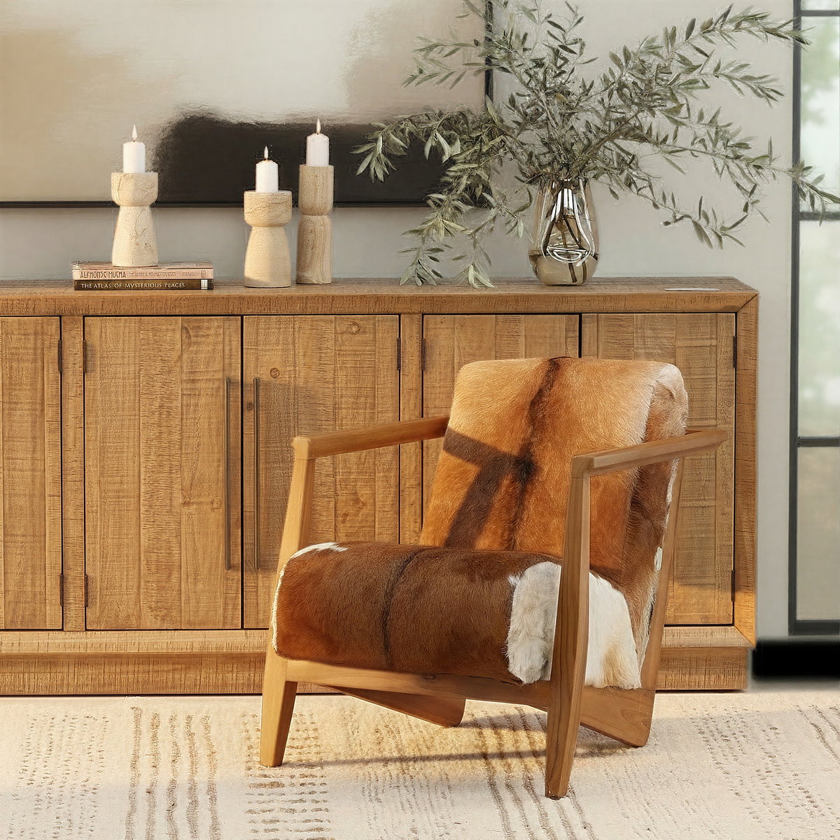 Naela Occasional Chair, Accent Chair by Dovetail, 26.3" width x 29.5" height x 34" depth View 7