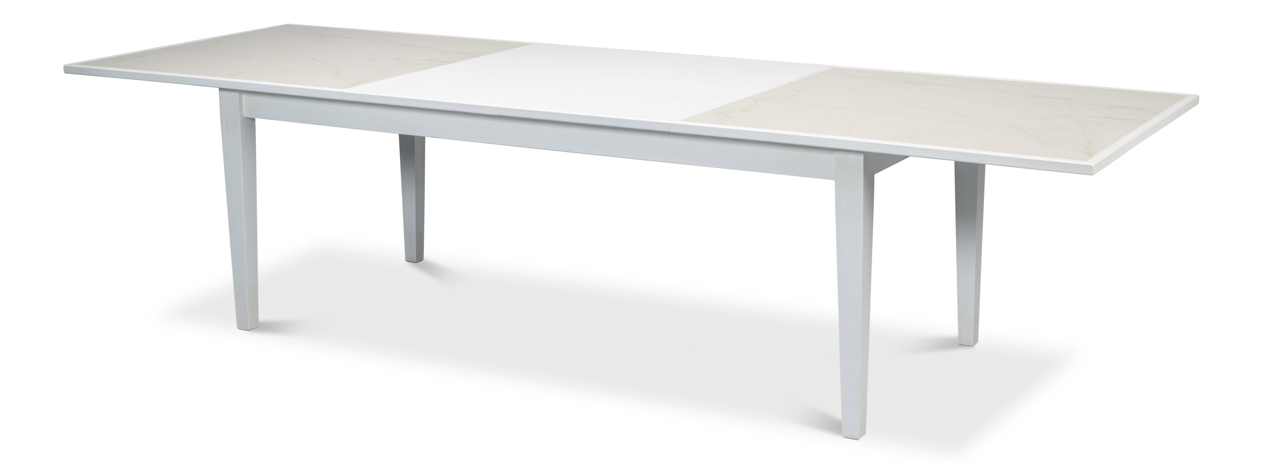 Elton Butterfly Dining Table,White, by Sarreid, 81" length x 41" width x 30" height View 1
