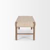 Tadi Rectangular Dark Brown Wood with Rug Seat Bench thumbnail 4