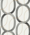 Interlock Black & Gold Wallpaper, by York Wall, 33' length x 1'8.5" width x 0.02" depth thumbnail