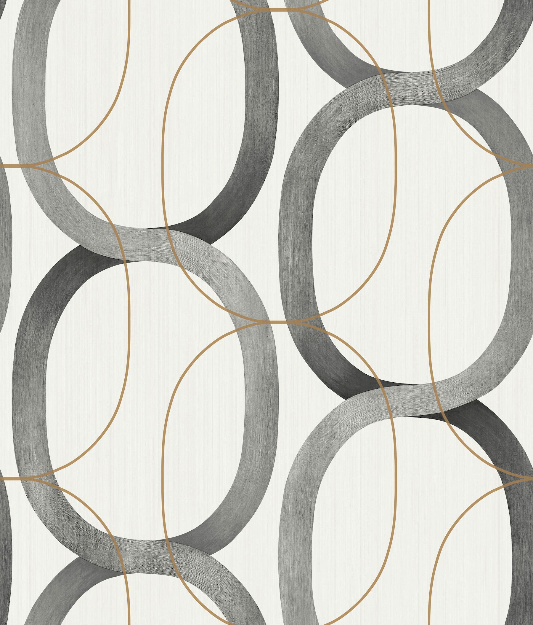 Interlock Black & Gold Wallpaper large image 