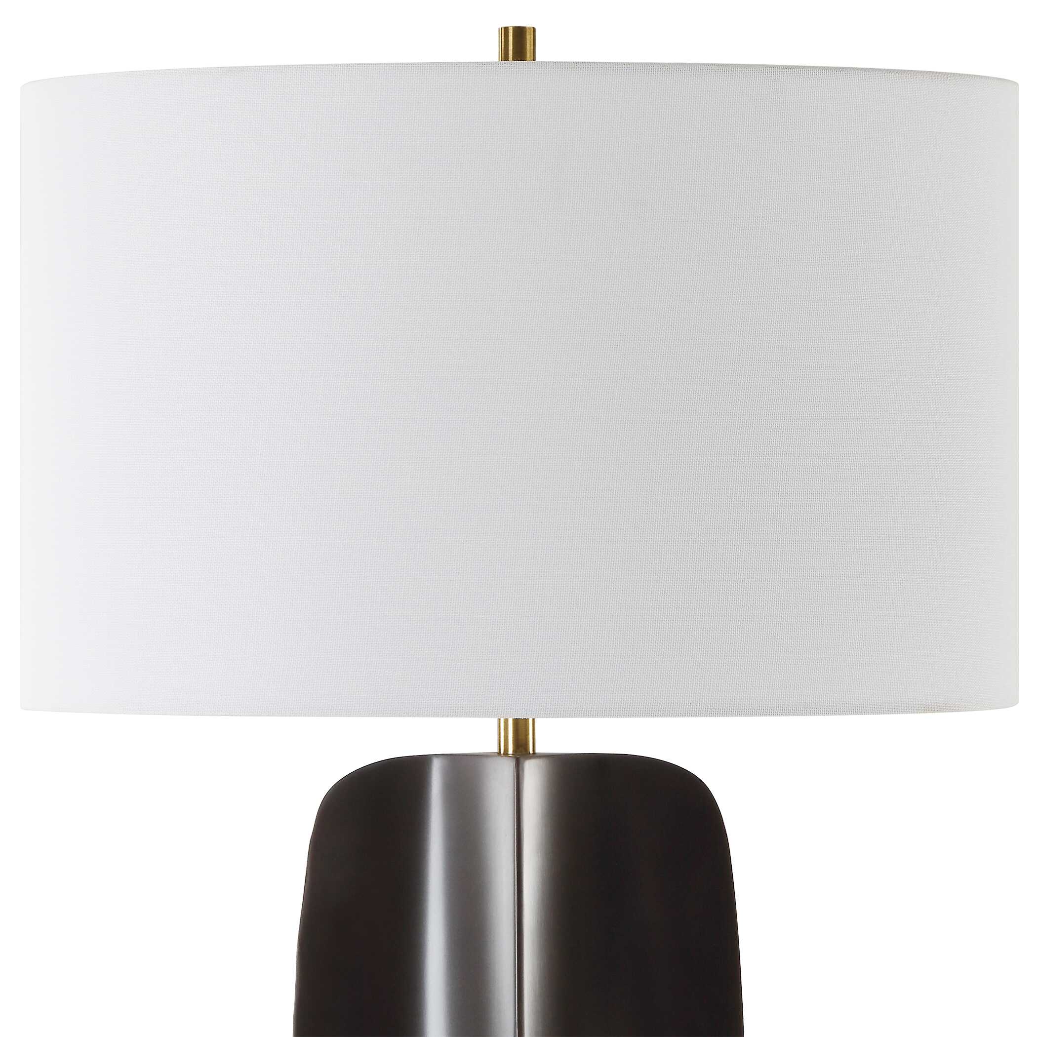 Kure Black Table Lamp, by Uttermost, 16" width x 30.25" height x 10" depth View 7