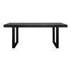 Jedrik Large Outdoor Dining Table Black, Outdoor Table by Moe's Home, 6'7" width x 2'6" height x 3'3" depth thumbnail 1