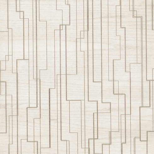 Inlay Line White Wallpaper