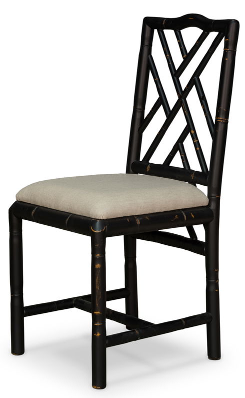Brighton Bamboo Side Chair,Black
