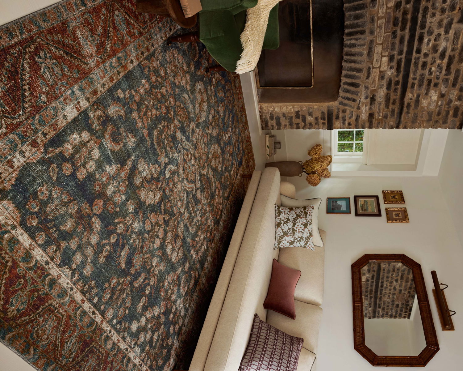 Chris Loves Julia x Loloi Jules Rug, 1'6" length x 1'6" width View 2