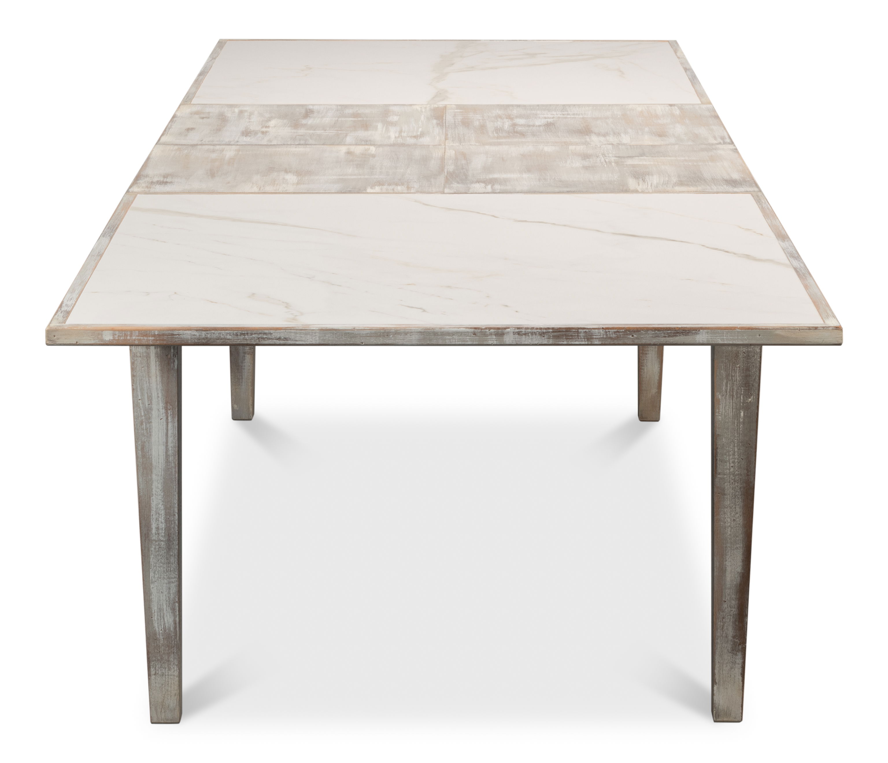 Vince Dining Table, Grey Oak, by Sarreid, 81" length x 41" width x 30" height View 8