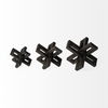Aleph (Set of 3) Black Metal Small Medium & Large Jacks, Decorative Object by Mercana, 4" length x 4" width x 4" height thumbnail 6