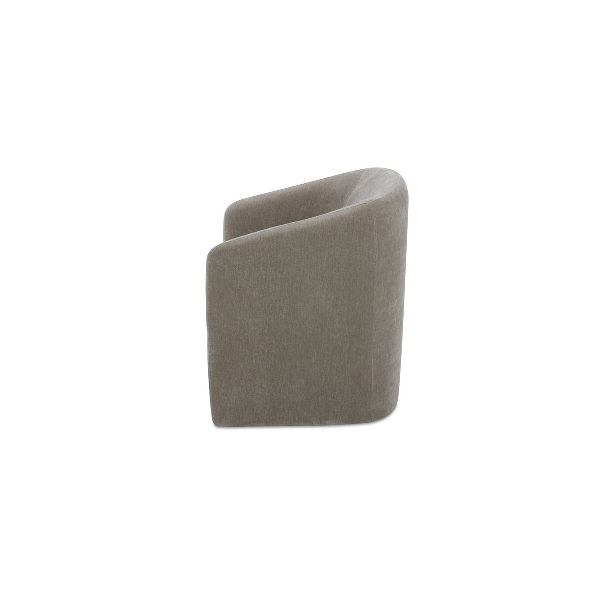 Sandy Rolling Dining Chair Taupe, by Moe's Home, 26" width x 32" height x 26.5" depth View 3