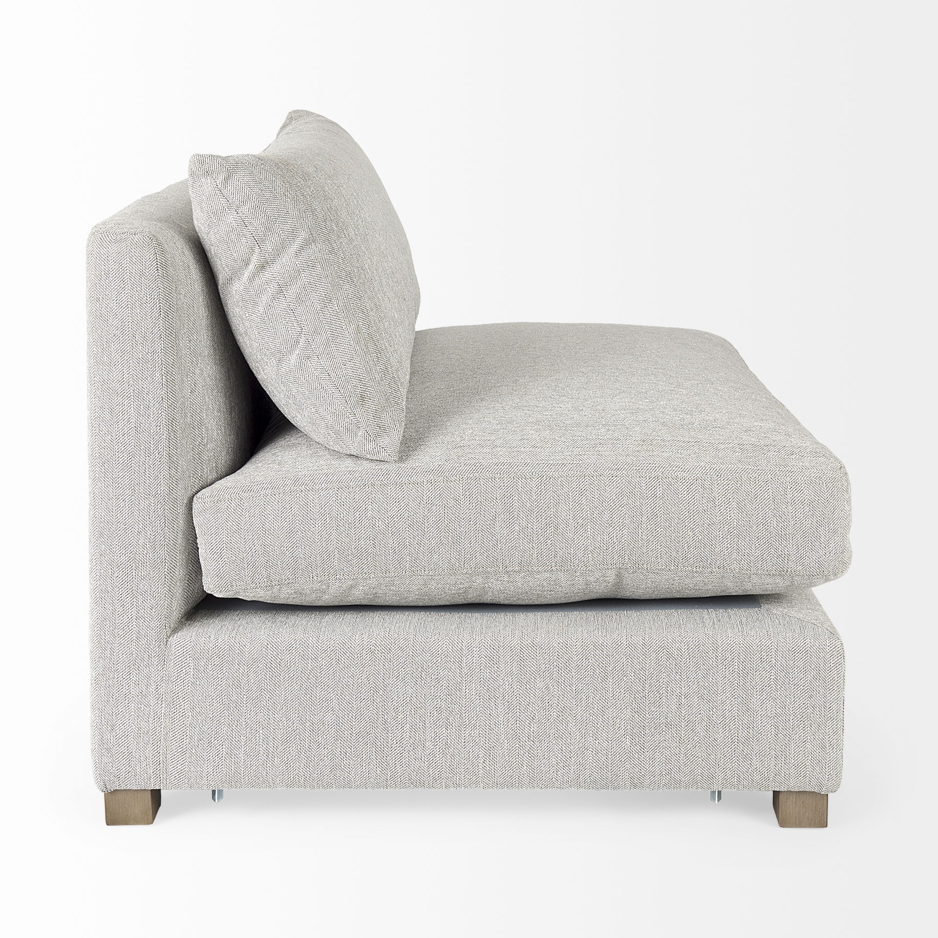 Valence 38.2L x 38.6W x 28.3H Light Gray Armless Sectional Piece, Sectional Sofa by Mercana View 8