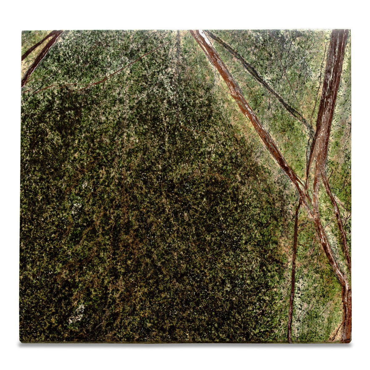 Blair Accent Table Rainforest Green Marble, Side & End Table by Moe's Home, 14" width x 20" height x 14" depth View 6