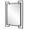 Ivey Rectangle Industrial Mirror, by Uttermost, 2'8.5" width x 3'6" height x 2.5" depth thumbnail 5