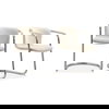 Freeman Chrome Frame Dining Chair Blended Cream - Set Of Two thumbnail 0