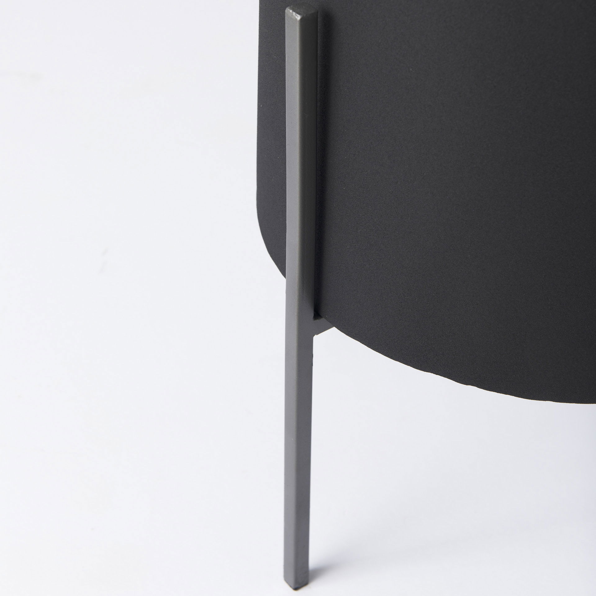 Claypoole (Set of 3) Black Plant Stands, Planter by Mercana, 15" length x 15" width x 24.5" height View 10