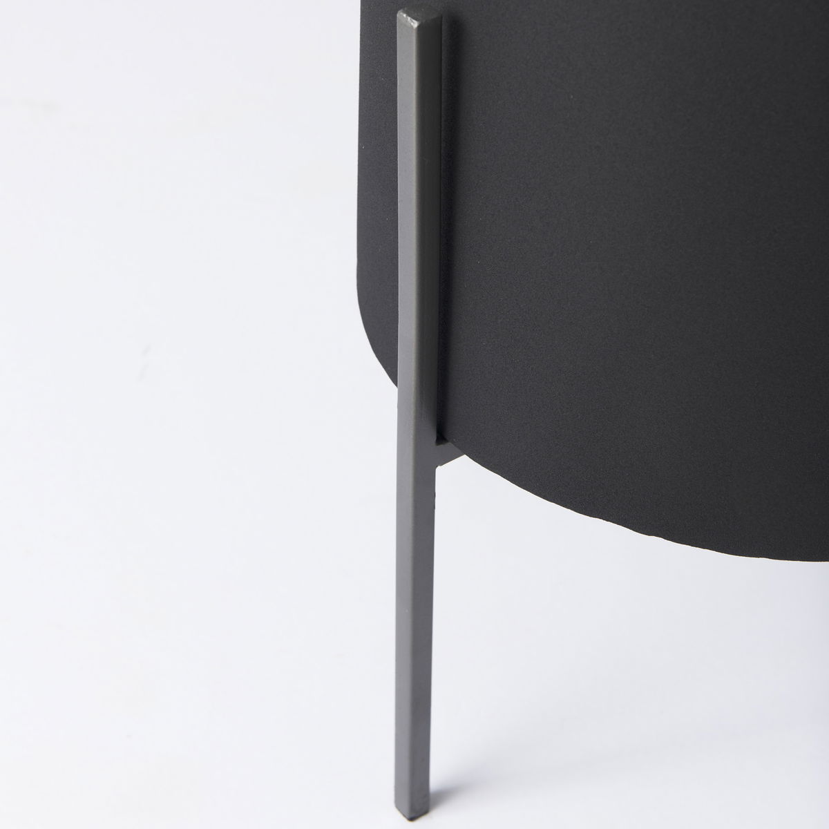 Claypoole (Set of 3) Black Plant Stands, Planter by Mercana, 15" length x 15" width x 24.5" height View 10