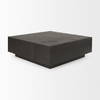 Hayden Dark Brown Wood Square Coffee Table, by Mercana, 48" length x 48" width x 16" height thumbnail 5