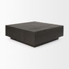 Hayden Dark Brown Wood Square Coffee Table, by Mercana, 48" length x 48" width x 16" height thumbnail 5