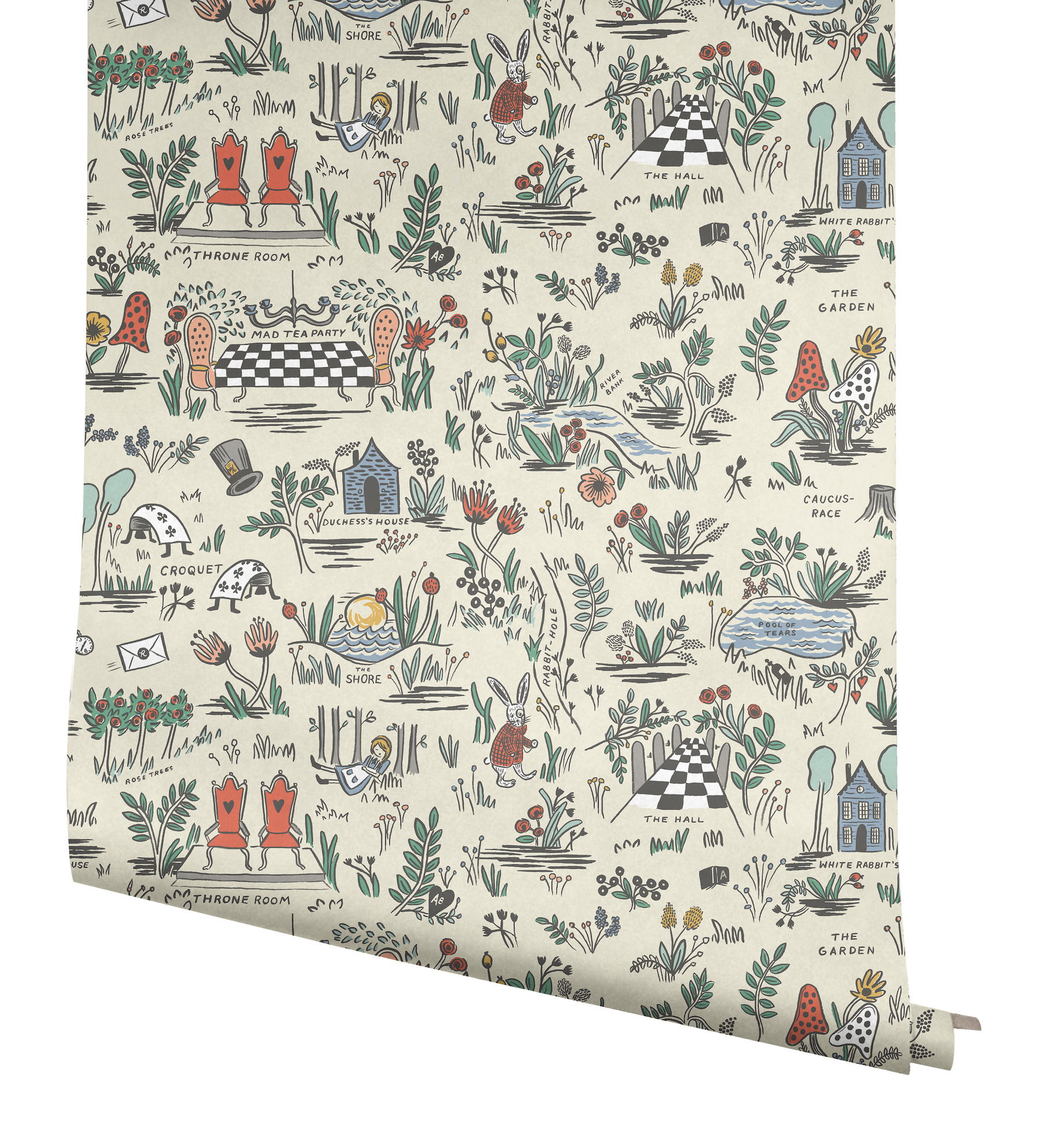 Wonderland Pastel Peel & Stick Wallpaper large image 