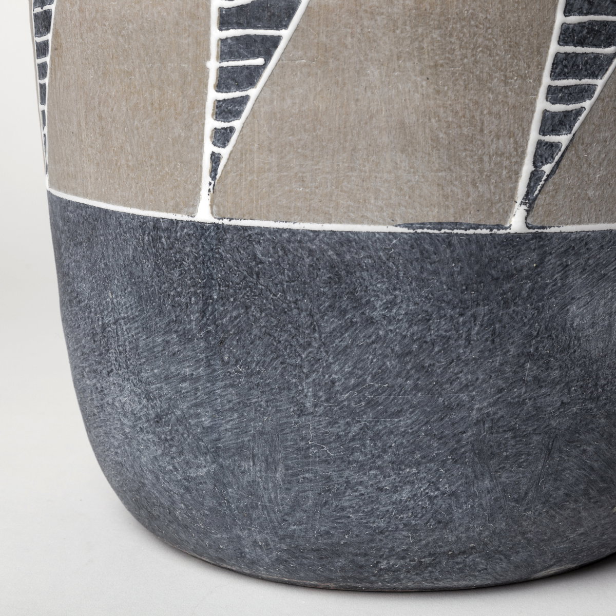 Cove Grey/Brown Ceramic Vase, by Mercana, 9.25" length x 9.25" width x 15.16" height View 9