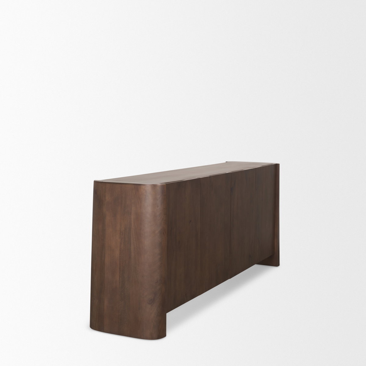 Tammar Brown Wood 4-Door Sideboard, Sideboards & Buffet by Mercana, 81" length x 18.75" width x 33" height View 8