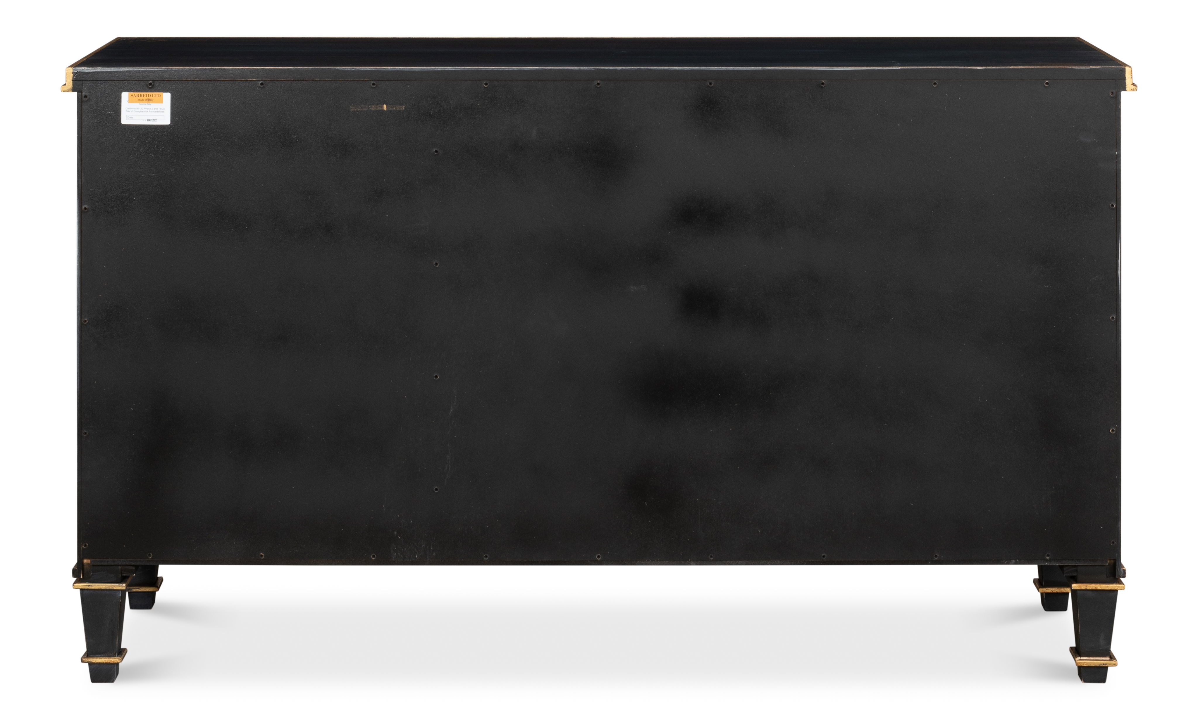 *Louis Xvi Buffet,Powder Black W/Gold large image 