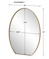 Cabell Brass Oval Mirror thumbnail 2